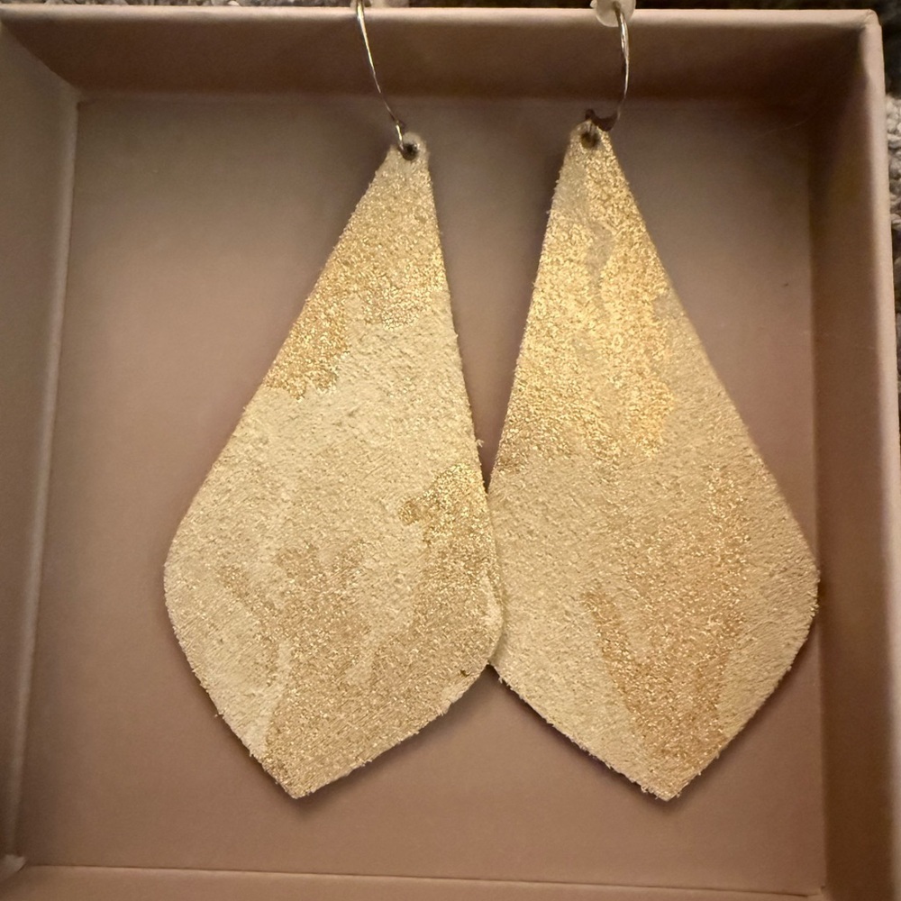 Eleven10 Leather Printed Suede Earrings